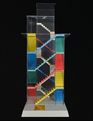 Modell einer Treppenanlage mit fünf geradarmigen Läufen in zwei konzentrischen Gehäusen nach Leonardo da Vinci
